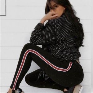 ‼️one pair left ‼️Red Striped skinny pants/leggings